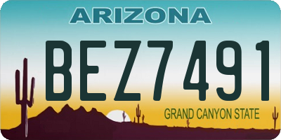 AZ license plate BEZ7491