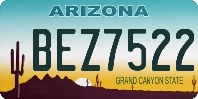 AZ license plate BEZ7522