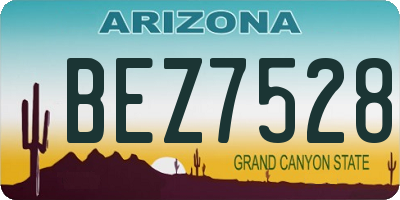 AZ license plate BEZ7528
