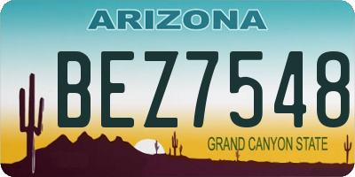 AZ license plate BEZ7548