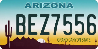 AZ license plate BEZ7556