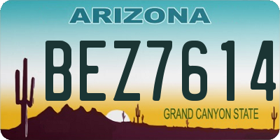 AZ license plate BEZ7614