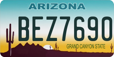 AZ license plate BEZ7690