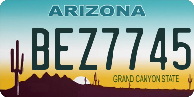 AZ license plate BEZ7745