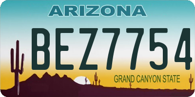 AZ license plate BEZ7754