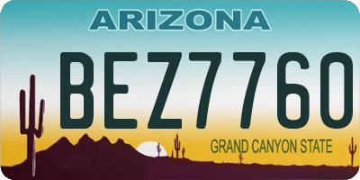 AZ license plate BEZ7760