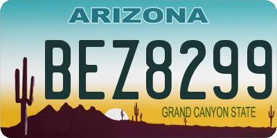 AZ license plate BEZ8299