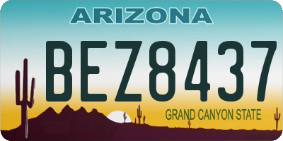 AZ license plate BEZ8437