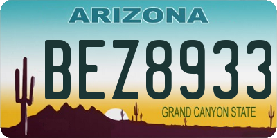 AZ license plate BEZ8933