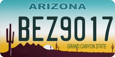 AZ license plate BEZ9017