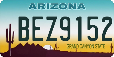 AZ license plate BEZ9152