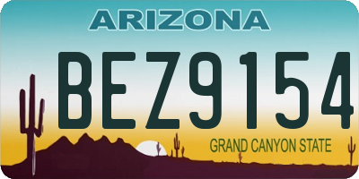 AZ license plate BEZ9154