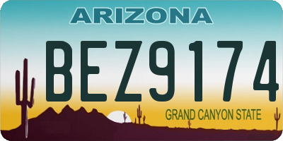 AZ license plate BEZ9174