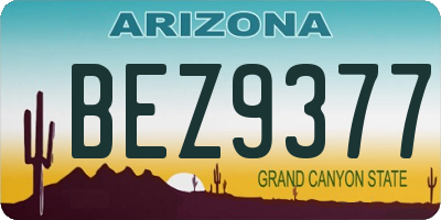 AZ license plate BEZ9377