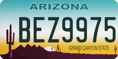 AZ license plate BEZ9975