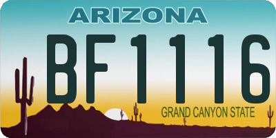 AZ license plate BF1116