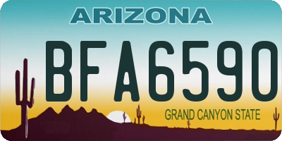 AZ license plate BFA6590