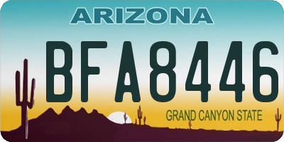AZ license plate BFA8446