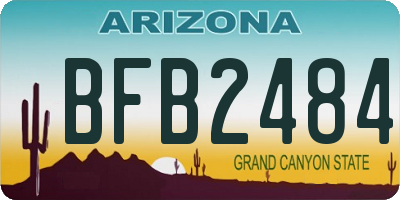 AZ license plate BFB2484