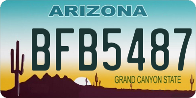 AZ license plate BFB5487
