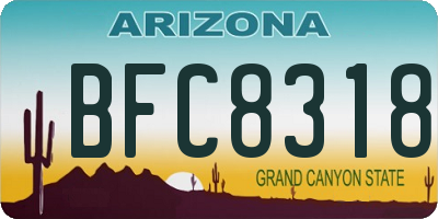 AZ license plate BFC8318