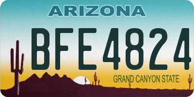 AZ license plate BFE4824