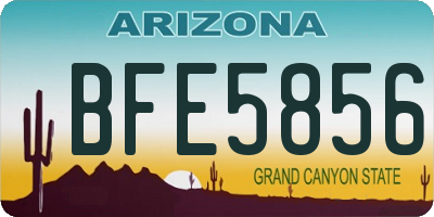 AZ license plate BFE5856