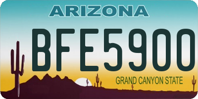 AZ license plate BFE5900