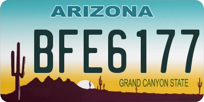 AZ license plate BFE6177