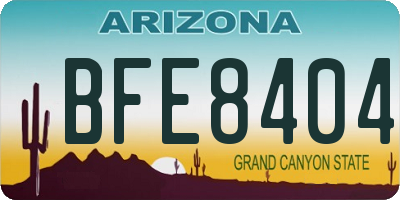 AZ license plate BFE8404