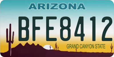 AZ license plate BFE8412
