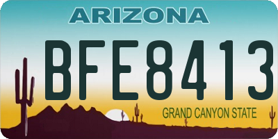 AZ license plate BFE8413