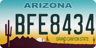AZ license plate BFE8434