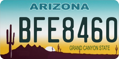AZ license plate BFE8460