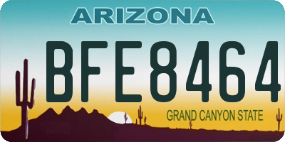 AZ license plate BFE8464
