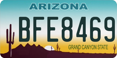 AZ license plate BFE8469