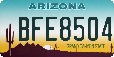 AZ license plate BFE8504