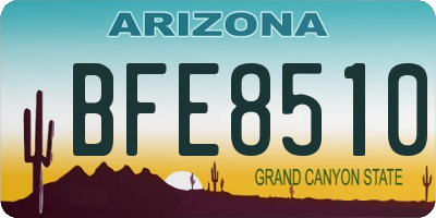 AZ license plate BFE8510