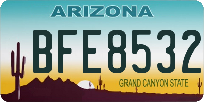 AZ license plate BFE8532