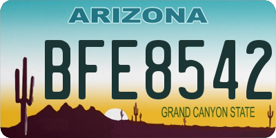 AZ license plate BFE8542