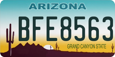 AZ license plate BFE8563