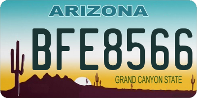 AZ license plate BFE8566