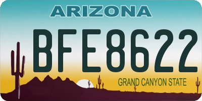AZ license plate BFE8622