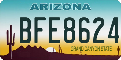 AZ license plate BFE8624