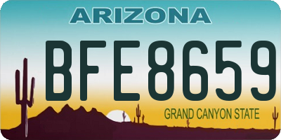 AZ license plate BFE8659