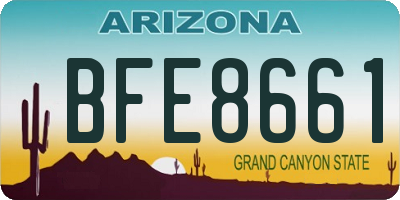 AZ license plate BFE8661