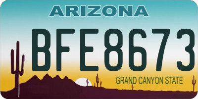 AZ license plate BFE8673