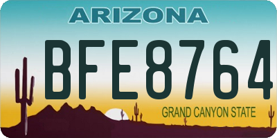 AZ license plate BFE8764