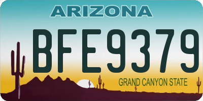 AZ license plate BFE9379