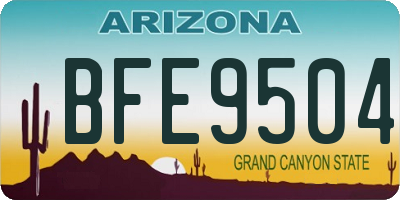 AZ license plate BFE9504